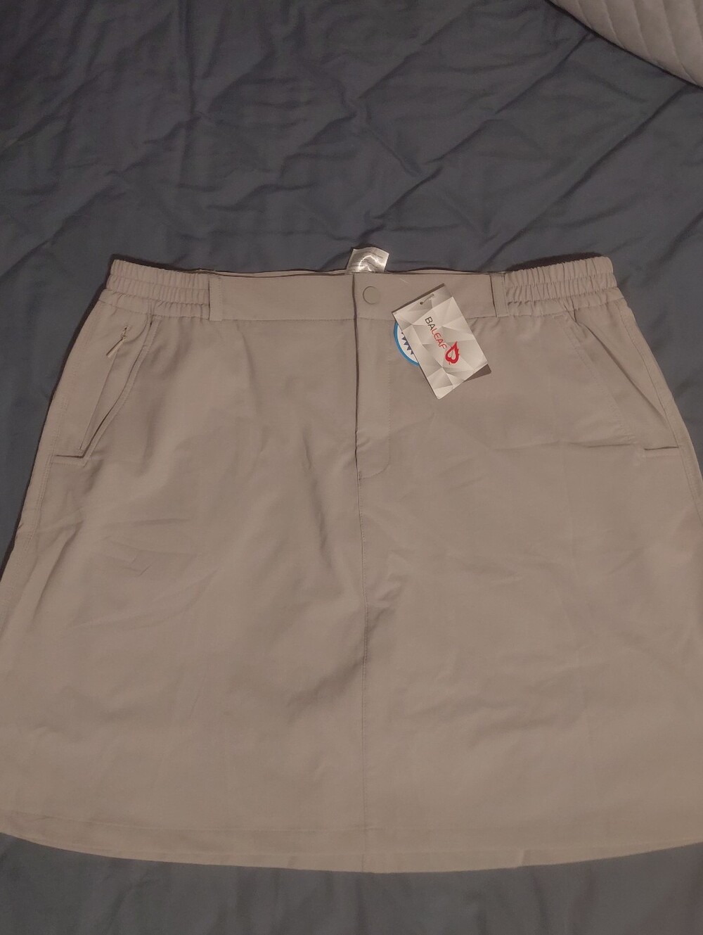 Baleaf Light Beige A-Line Performance Skort